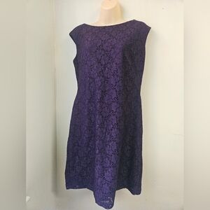 Chaps/ Dress Women's 10 Elegant Purple Lace .